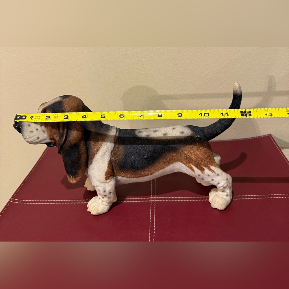 Basset Hound Figurine Standing Resin 7.5” tall - Picture 10 of 12